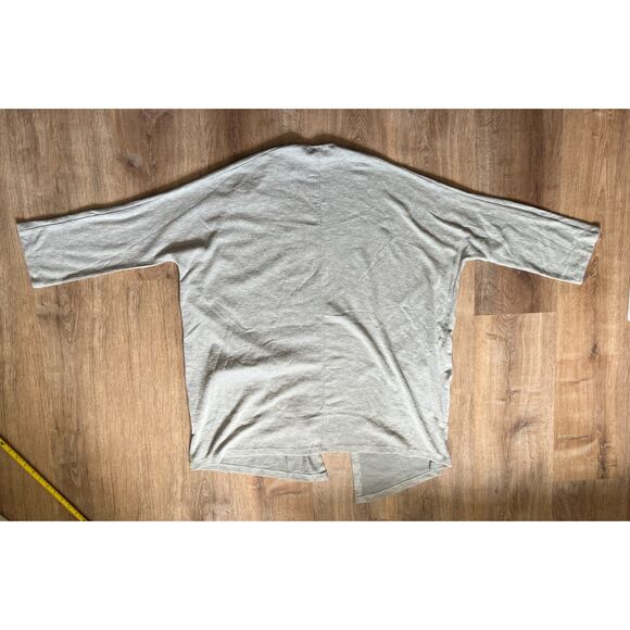 NWT DONNI. Gray Stripe Soft Ribbed Cardigan Sweater Pullover Women's One Size - Picture 8 of 11